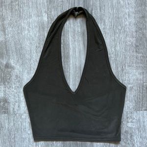 Boohoo Green Halter Crop Top